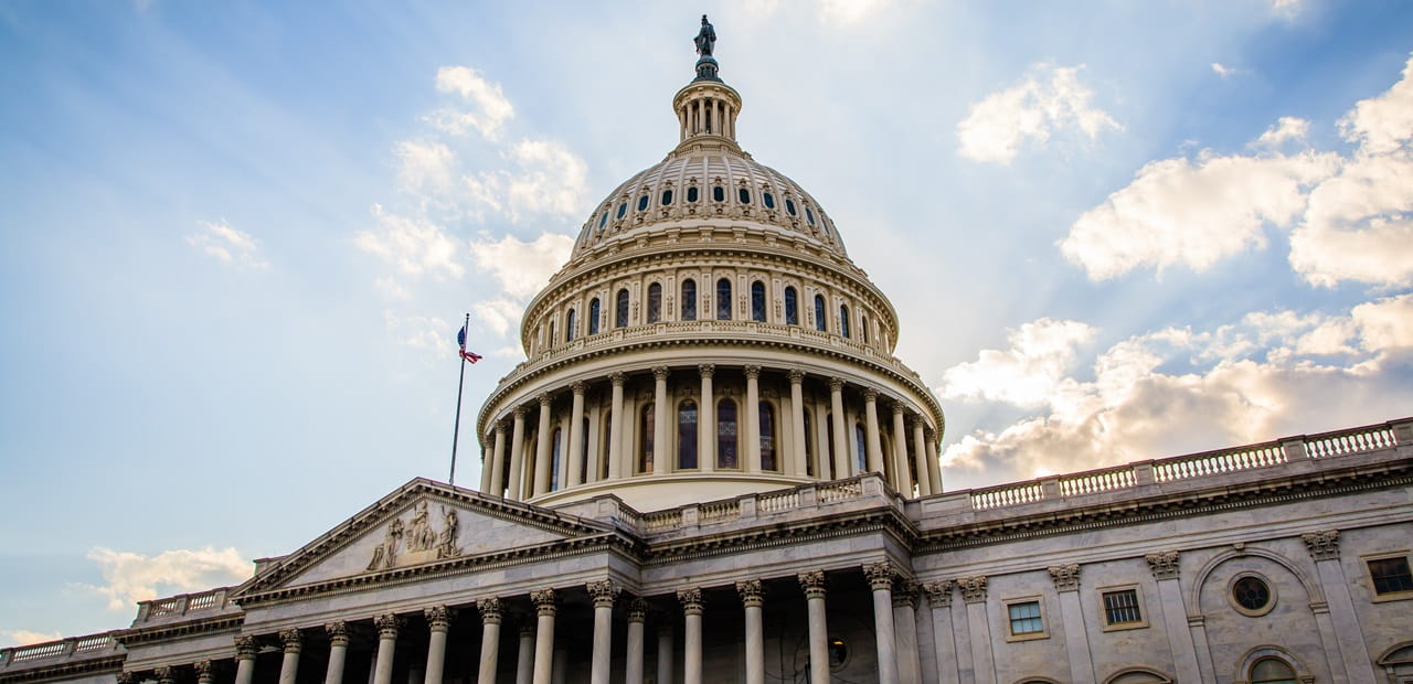 U.S. Capitol Building from a wide angle