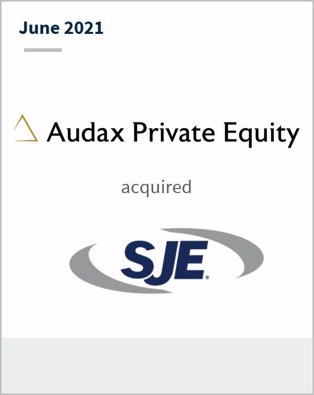 June 2021 Audax Private Equity has acquired SJ Electro Systems Inc