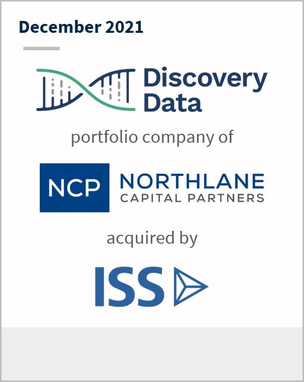 December 2021 Discovery Data a portfolio company of NCP has been acquired by ISS