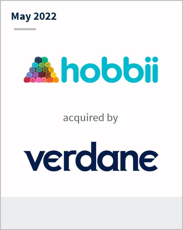 May 2022 Hobbii has been acquired by Verdane
