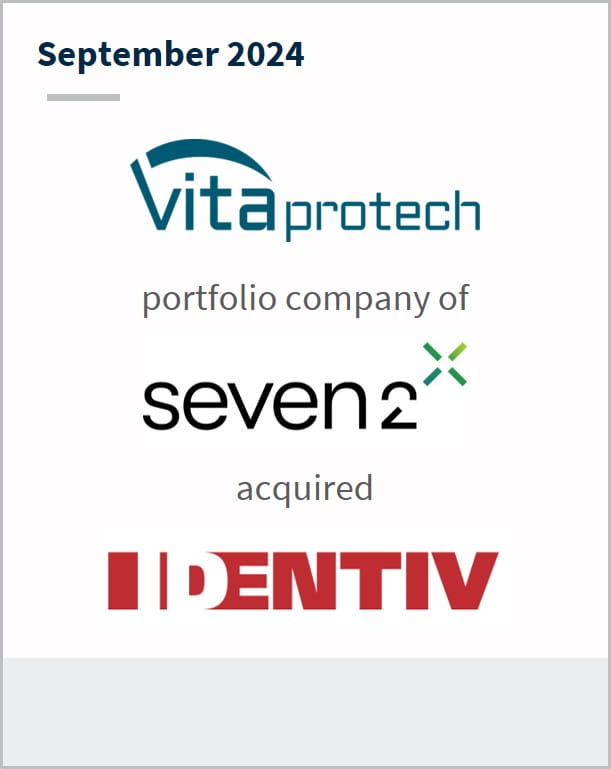 September 2024 Vitaprotech A portfolio company of Seven2 Has acquired Identiv