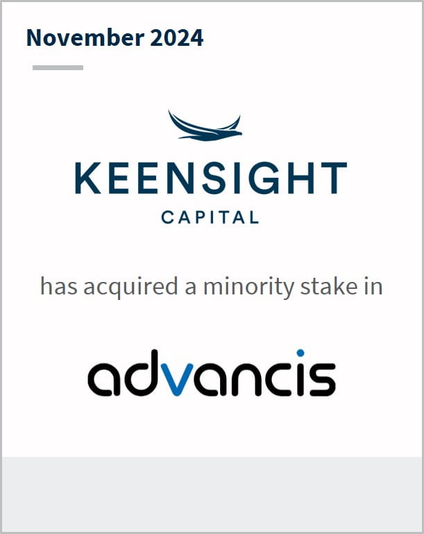 November 2024 Keensight Capital has acquired a minority stake in Advancis