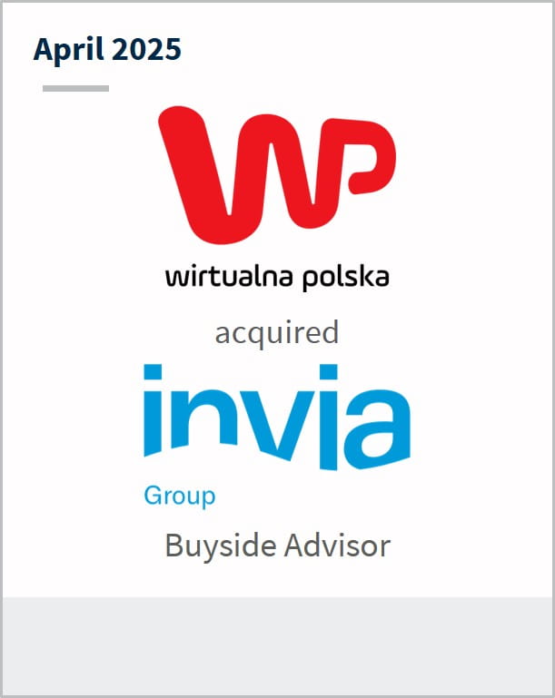 April 2025 WP Wirtualna Polska acquired Invia Group Buyside Advisor