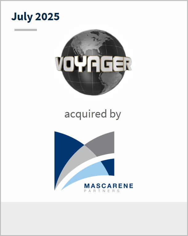 July 2025 Voyager acquired by Mascarene Partners